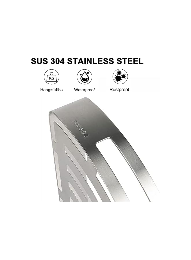 Raxoom Caddy Bathroom Shelf,No Drilling Traceless Adhesive Bathroom Storage Organizer,SUS304 Rustproof Shower Rack, 2-in-1 Kitchen Spice Racks - Image 3