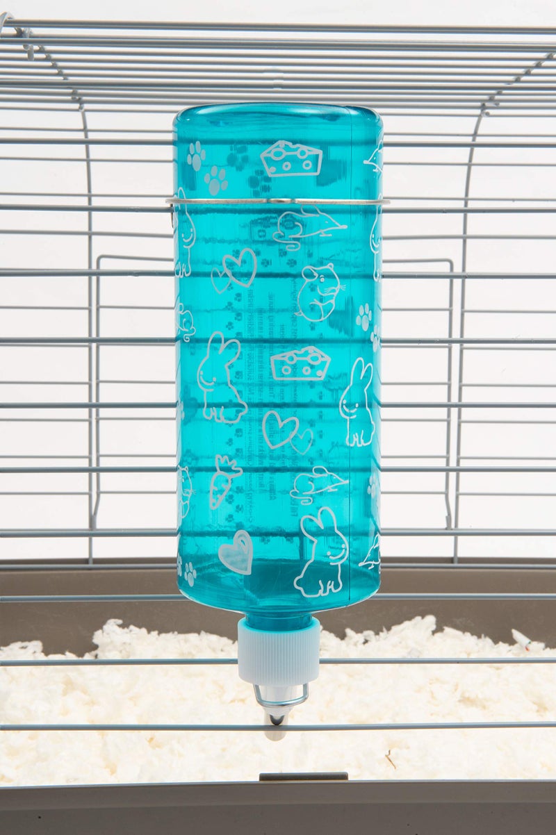 Lixit Standard Cage Water Bottles for Rabbits, Ferrets, Guinea Pigs, Hamsters, Rats, Mice and Other Small Animal's (32 Ounce, Blue) - Image 3