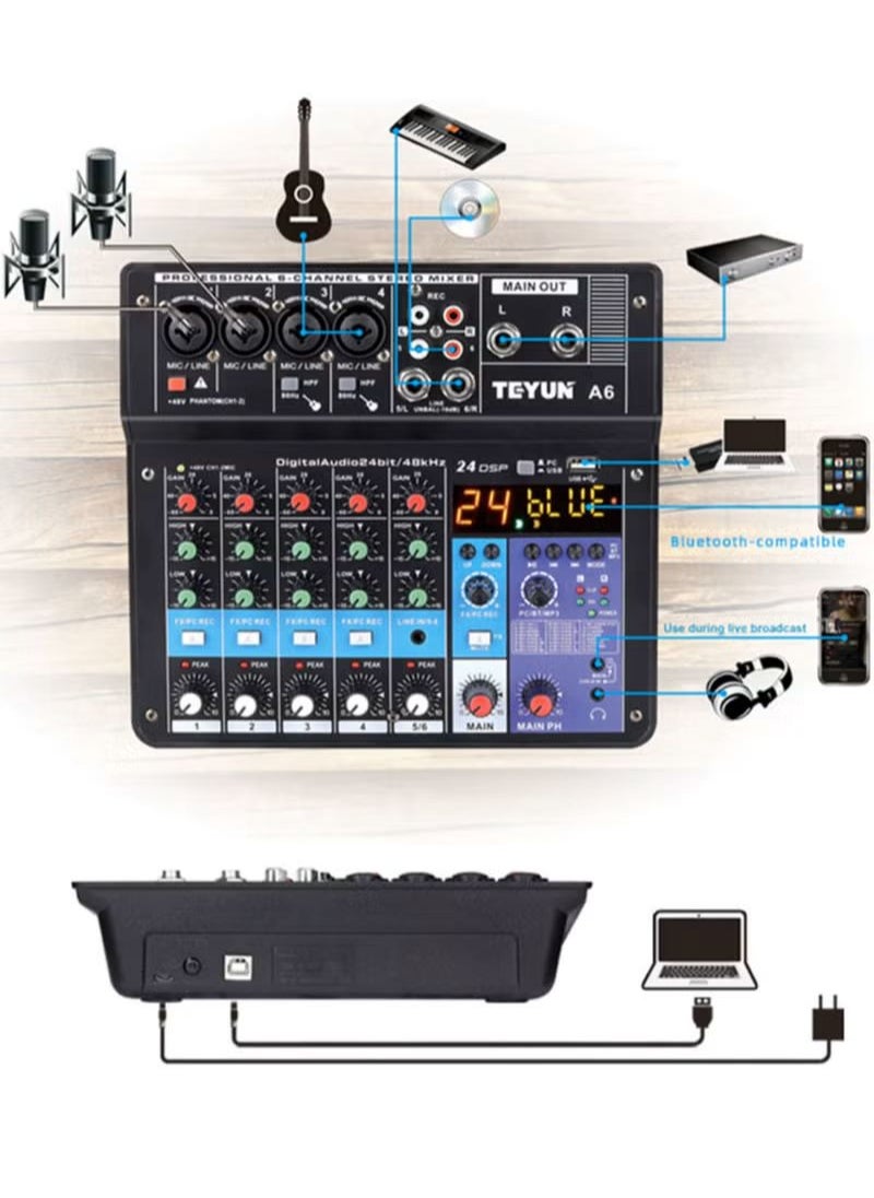 Protable Mini Mixer Audio Console with Sound Card USB Recording Singing Webcast Party Mixer - pzsku/ZB8F66727E34D054EF7B9Z/45/_/1715255508/23746455-9c40-4f88-8bef-c685cc207b7c