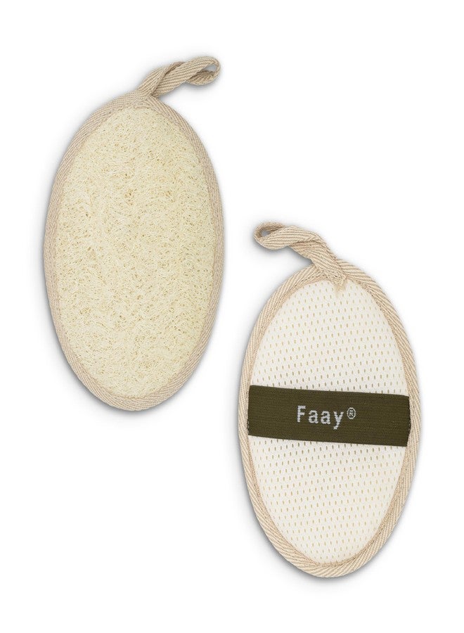FAAY Soft Loofah Pad for Body Exfoliation - 2 Counts (1 Pack) Shower Luffa Sponge, Gentle and Effective Spa Treatment at Home | Prevents Ingrown Hairs - Image 1