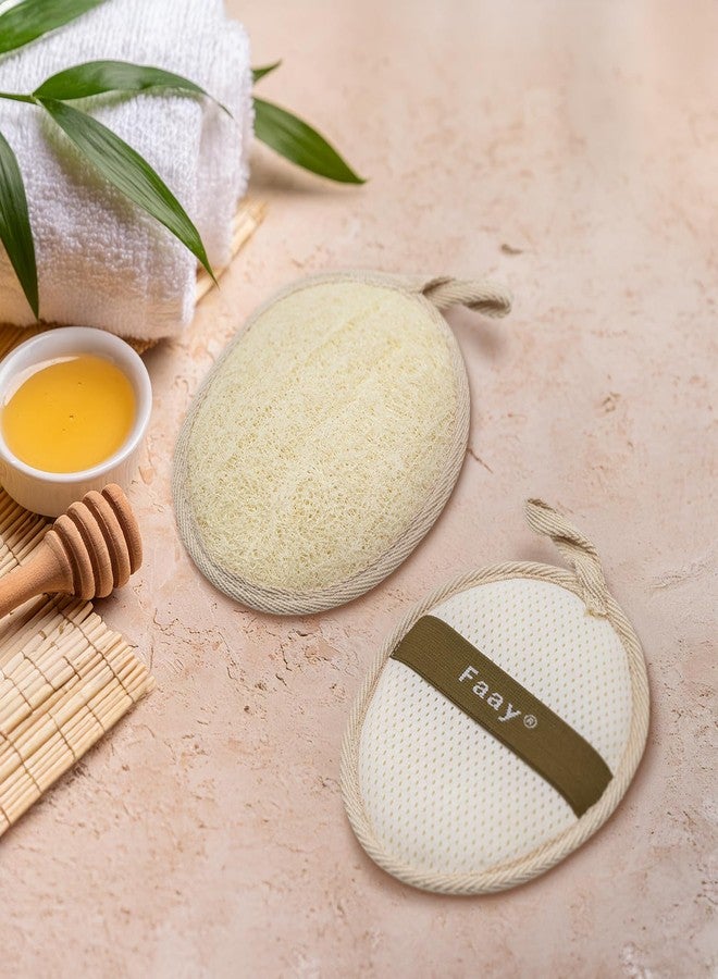 FAAY Soft Loofah Pad for Body Exfoliation - 2 Counts (1 Pack) Shower Luffa Sponge, Gentle and Effective Spa Treatment at Home | Prevents Ingrown Hairs - Image 3