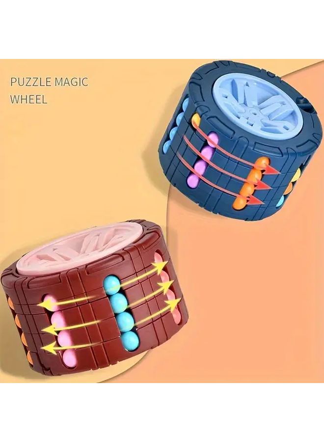 Red 3D Cylindrical Cube Magic Puzzle Toy For Kids Adults STEM Learning Gift - Image 5