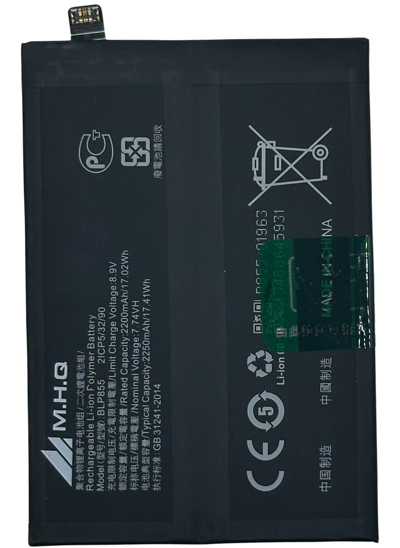 M.H.Q BLP 855 FOR OPPO Reno 7 (CPH2363) Battery High Quality  - Image 1