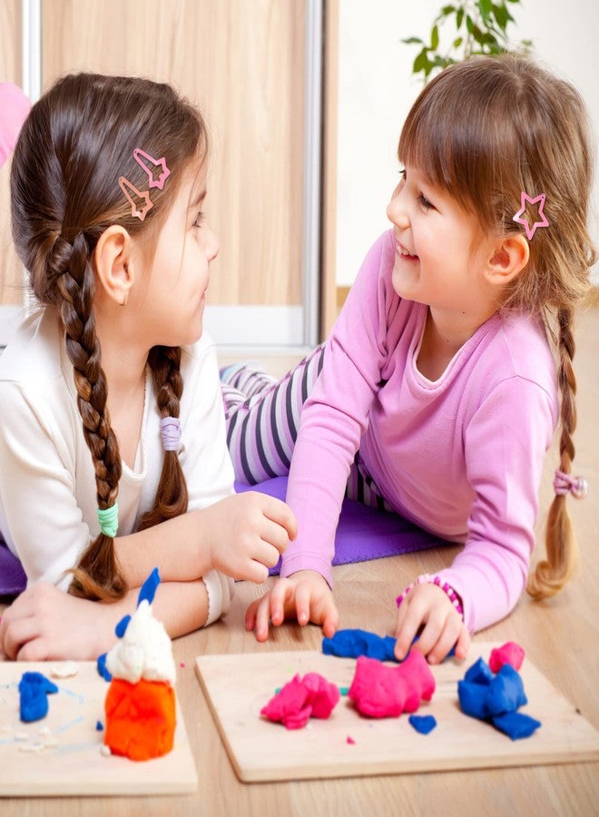 FRCOLOR 36 Pieces Snap Hair Clips for Girls, Girls Hair Clips Colorful Cute Start Butterfly Metal Barrettes Candy Color Hair Accessories for Women - Image 3