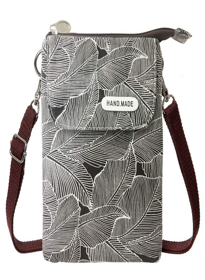 WITERY Small Canvas Crossbody Bags for Women Cellphone Crossbody Purse Cute Cloth Purse with Adjustable Shoulder Strap Mini Travel Phone Pouch Wallet Shoulder Bags for Teen Girls - Image 1