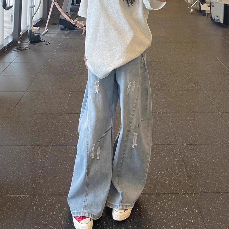 Unisex Classic Denim Jeans Loose Fit Daily Outdoor Wear - Image 4