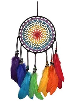 Womdee Dream Catchers, Colorful Feather Dream Catcher Decorations for Bedroom Handmade Rainbow Dreamcatcher 