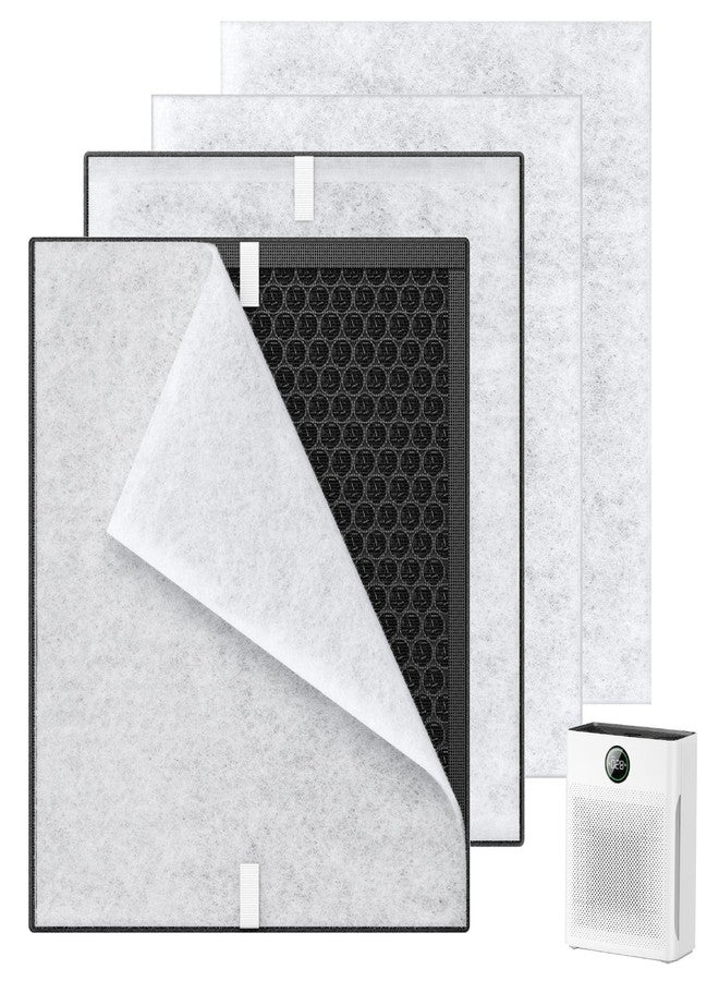 isingo 2 Pack PR1 Replacement Filter for Mooka Mode PR1 Air Purifier, H13 True HEPA Filter for Home Large Room up to 2200sq.ft, includes 4pcs Washable Pre Filter Removes Pollen Dander Smoke Pet Hair Dust - Image 1
