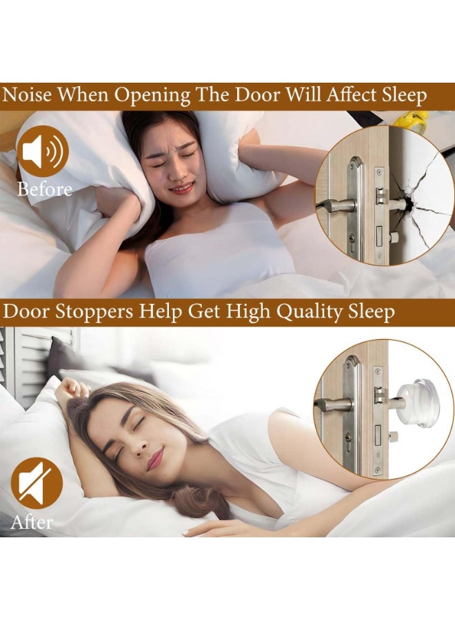 4 Pieces Clear Stick-On Silicone Rubber Door Bumper Pads, Mini Self Adhesive Wall Protector Door Stoppers, Shockproof Anti-Collision Wall Guards For Doors Cabinets Heavy Duty Household Use - Image 2