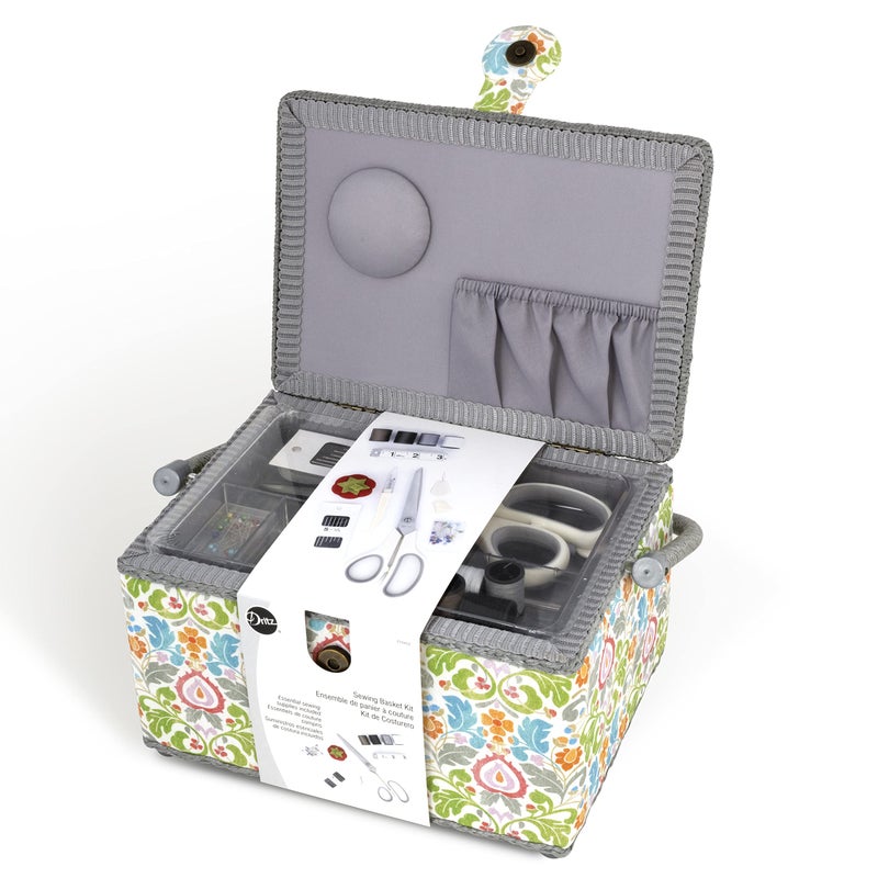 Dritz Medium Sewing Basket Kit Filled with Essential Sewing Supplies - Image 4