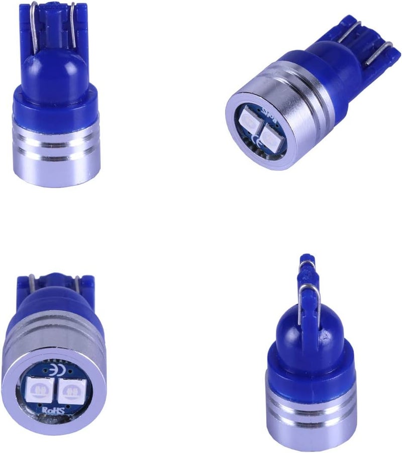 iBrightstar Extremely Bright 3030 Chipsets 168 175 194 2825 W5W T10 Wedge LED Bulbs for License Plate Interior Map Dome Trunk Lights, Blue - Image 4