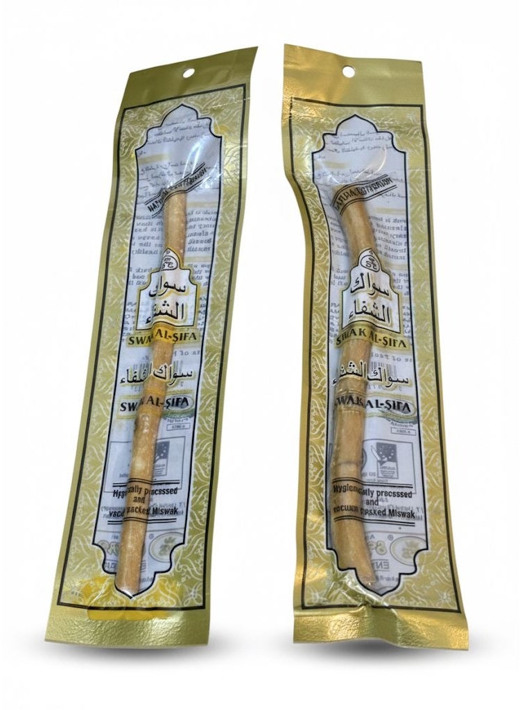 Suwak Al-Shifa Natural Wooden Miswak Stick, Pack of 2, Oral and Dental Care - Pack of 2 - Image 3
