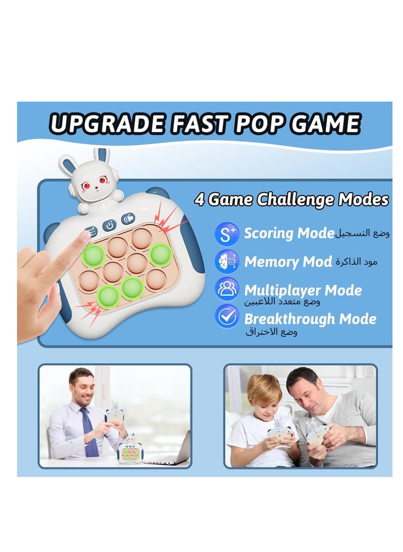 Generic - Puzzle Pop Light Up Game Fun Fidget Travel Toy for Kids Diverse Game Modes Enhances Hand Eye Coordination Rabbit Shape Toy Birthday Gifts - Image 1