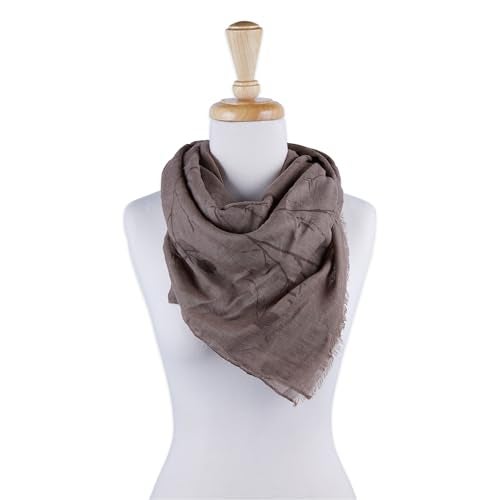 Hadley Wren Womens Lightweight Summer Insect Shield Scarf Brown Branches and Leaves One Size - Image 3