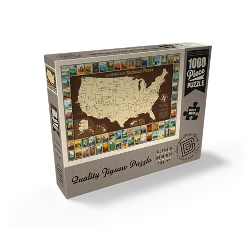 MyPuzzle.com MyPuzzle 63 National Parks Map of USA Premium 1000 Piece Jigsaw Puzzle for Adults - Image 5
