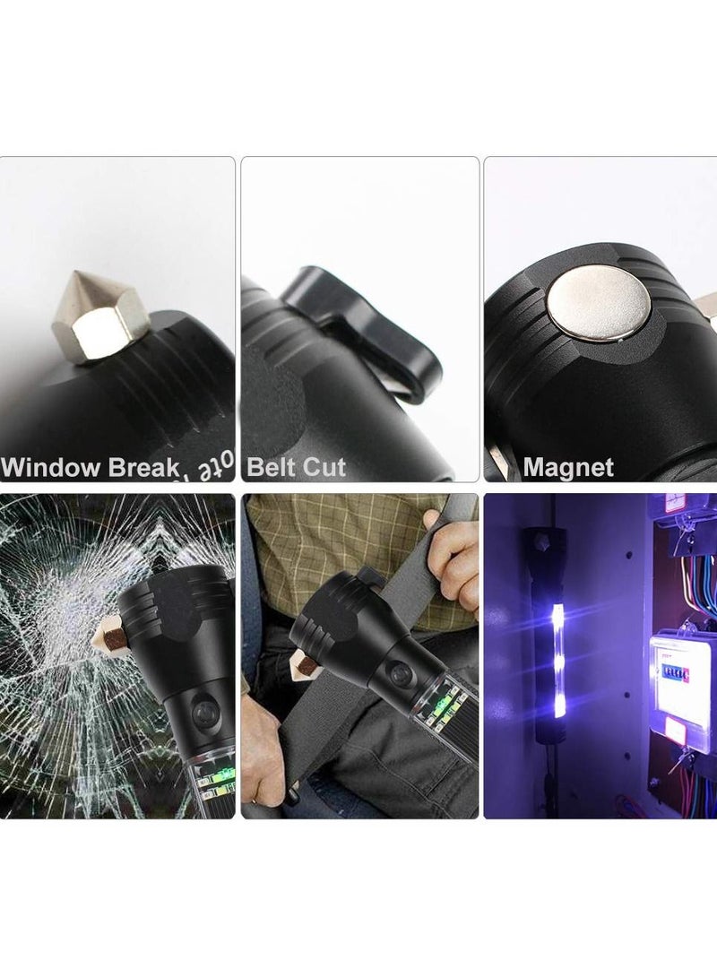 AMM 8 in 1 Flashlight with Compass Multi Function Outdoor Car LED Flashlight Ultra Bright Torch Light with Safety Hammer  - Image 2