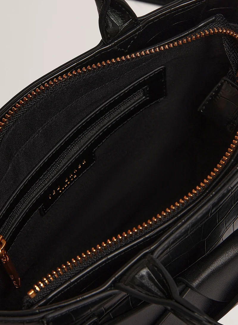 Ted Baker Jjosie Croc Effect Know Bow Detail Satchel