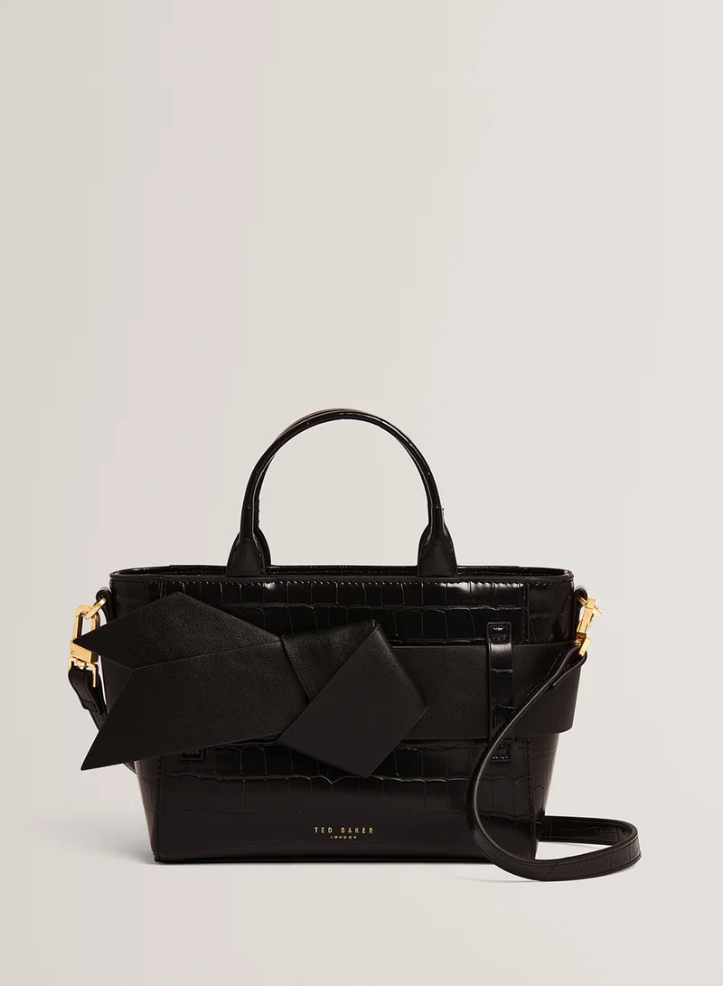 تيد بيكر Jjosie Croc Effect Know Bow Detail Satchel