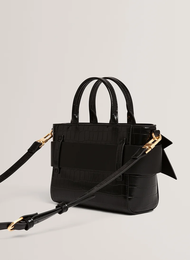 Ted Baker Jjosie Croc Effect Know Bow Detail Satchel