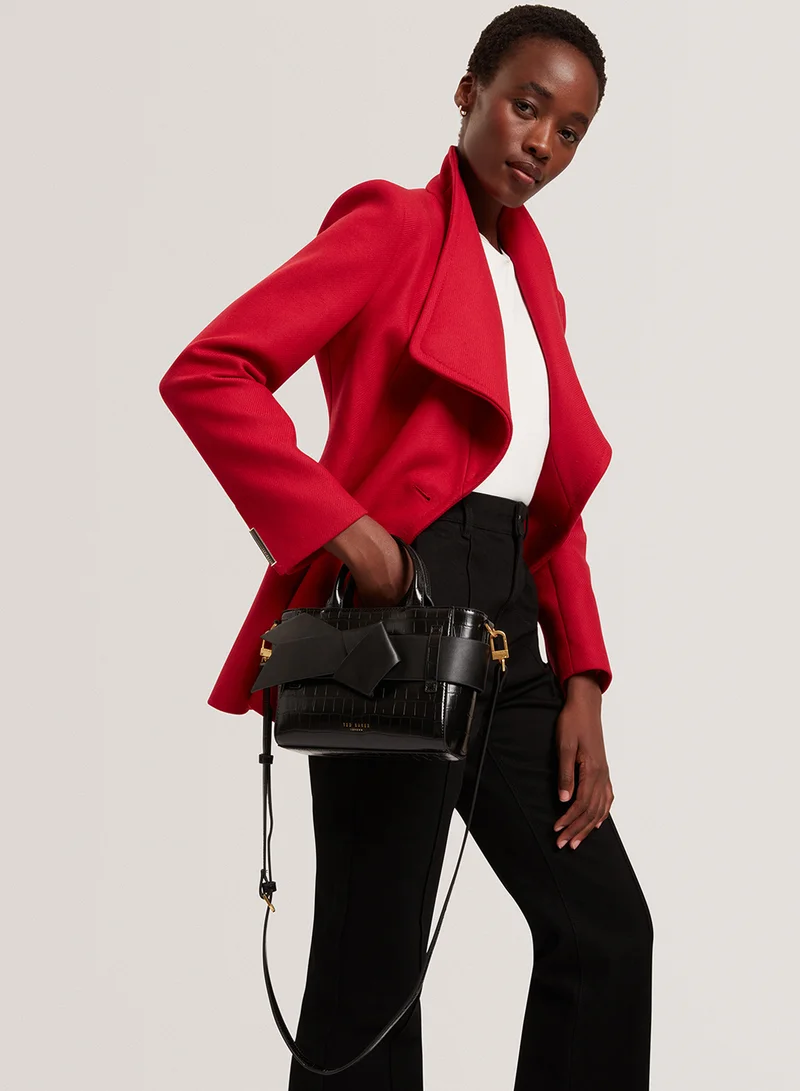 تيد بيكر Jjosie Croc Effect Know Bow Detail Satchel