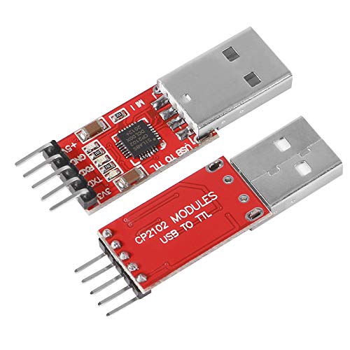 Atnsinc 3 قطع محول USB 2.0 إلى TTL 5 دبابيس محول تسلسلي USB إلى TTL لوحدة UART STC 3.3 فولت و 5 فولت مع سلك دوبونت (USB 2.0 إلى TTL CP2102) - Image 2