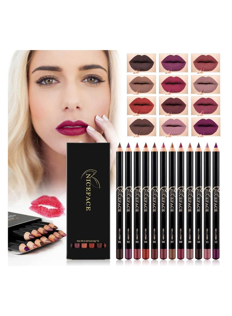 BLOOMING TIME 12 Color Lip Pencil - Soft Waterproof Smooth Lip Liner - Image 4