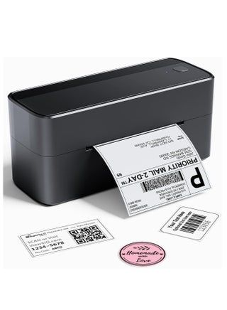 241-BT Bluetooth Thermal Label Printer,  Wireless Shipping Label Printer for Small Business, Label Printer for Shipping Packages, Compatible with iPhone, Android .It contains 10 sheets of 4X6" white paper.(Black) - view 2