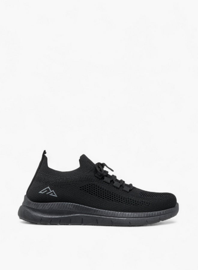 Oaklan by Shoexpress Logo Print Sports Shoes with Lace-Up Closure  - Image 3
