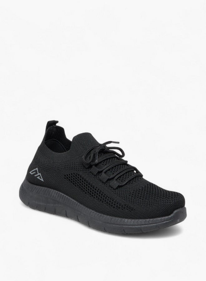 Oaklan by Shoexpress Logo Print Sports Shoes with Lace-Up Closure  - Image 2
