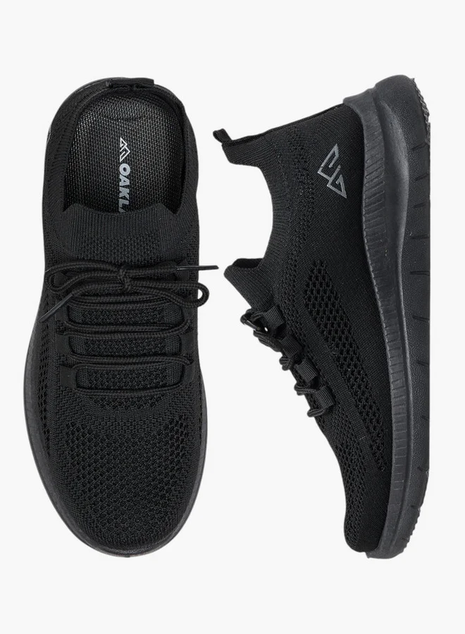 Oaklan by Shoexpress Logo Print Sports Shoes with Lace-Up Closure