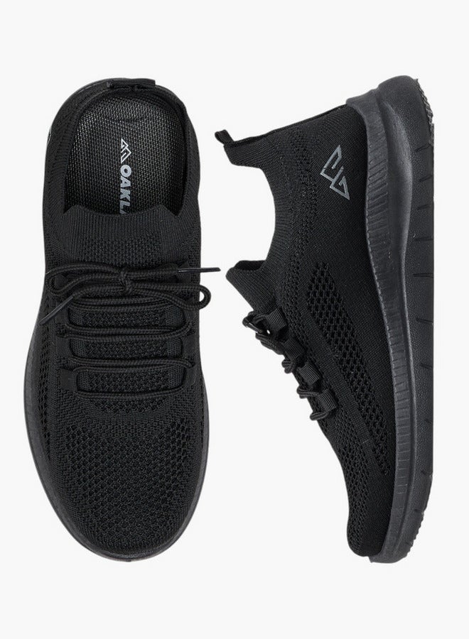 Oaklan by Shoexpress Logo Print Sports Shoes with Lace-Up Closure  - Image 1