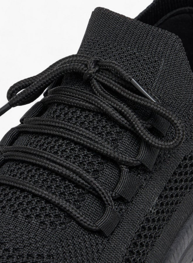 Oaklan by Shoexpress Logo Print Sports Shoes with Lace-Up Closure  - Image 4