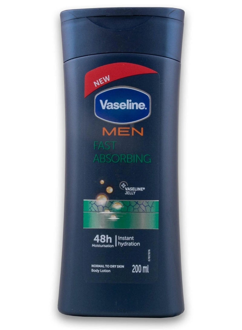 Vaseline Men Body Lotion 200ml Fast Absorbing