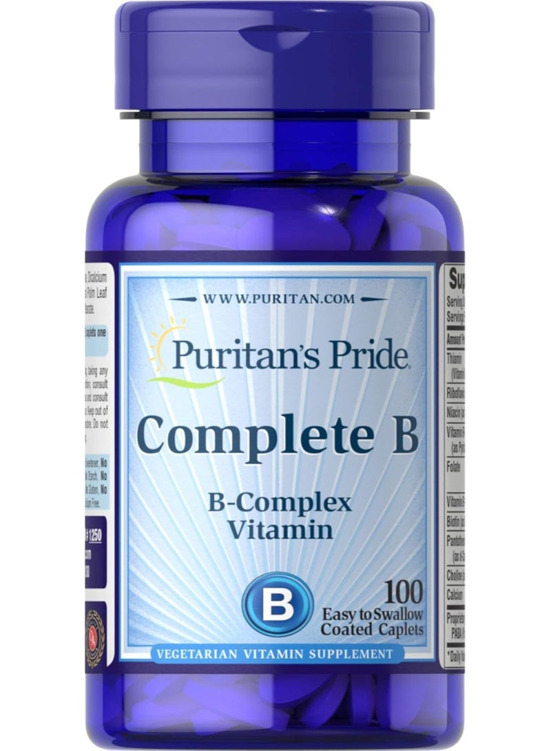 Puritan's Pride Puritan's Pride Complete B B-Complex Vitamin 100 coated caplets  - Image 1