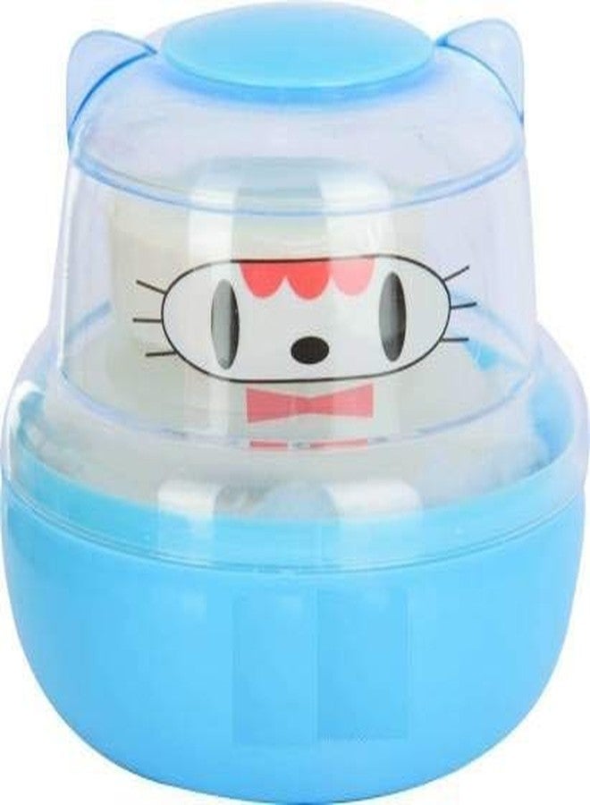Elecsera Baby Products Unbreakable Total Hygiene Cylindrical Powder Container (Sky Blue)