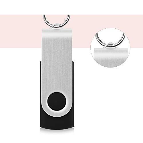 KOOTION 10PCS 2GB USB Flash Drives USB 2.0 Flash Drives Memory Stick Fold Storage Thumb Drive Pen Swivel Design Black - Image 4