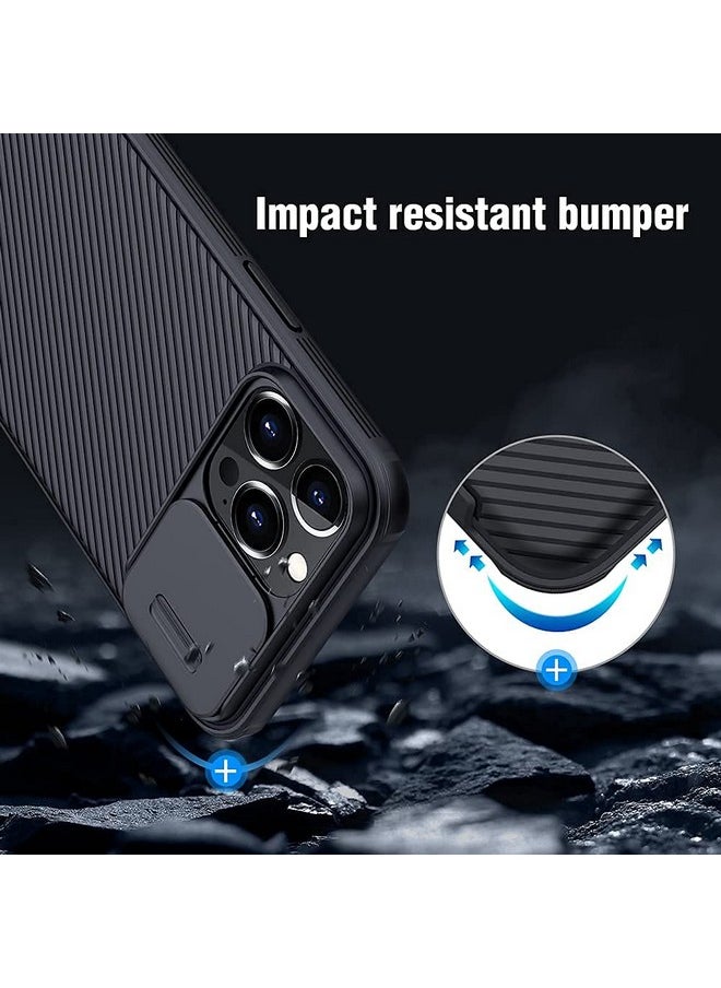 Nillkin Nillkin CamShield Pro TPU Frame & PC Back Cover with Camera Lens Protection, Slide Camera Cover Compatible for iPhone 13 Pro Case - Black  - Image 5
