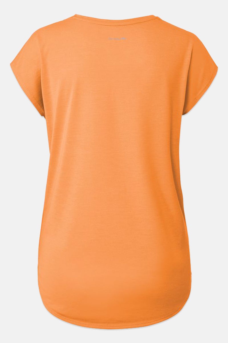 Tchibo Women Sportswear Fit Cap Sleeves Training Top, Orange - Image 3