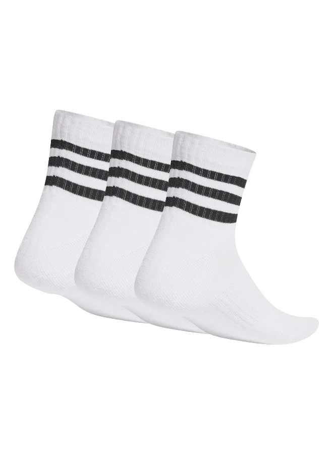 اديداس Adidas 3S C Spw Mid 3P White Training Socks For Unisex 10K - 11.5K