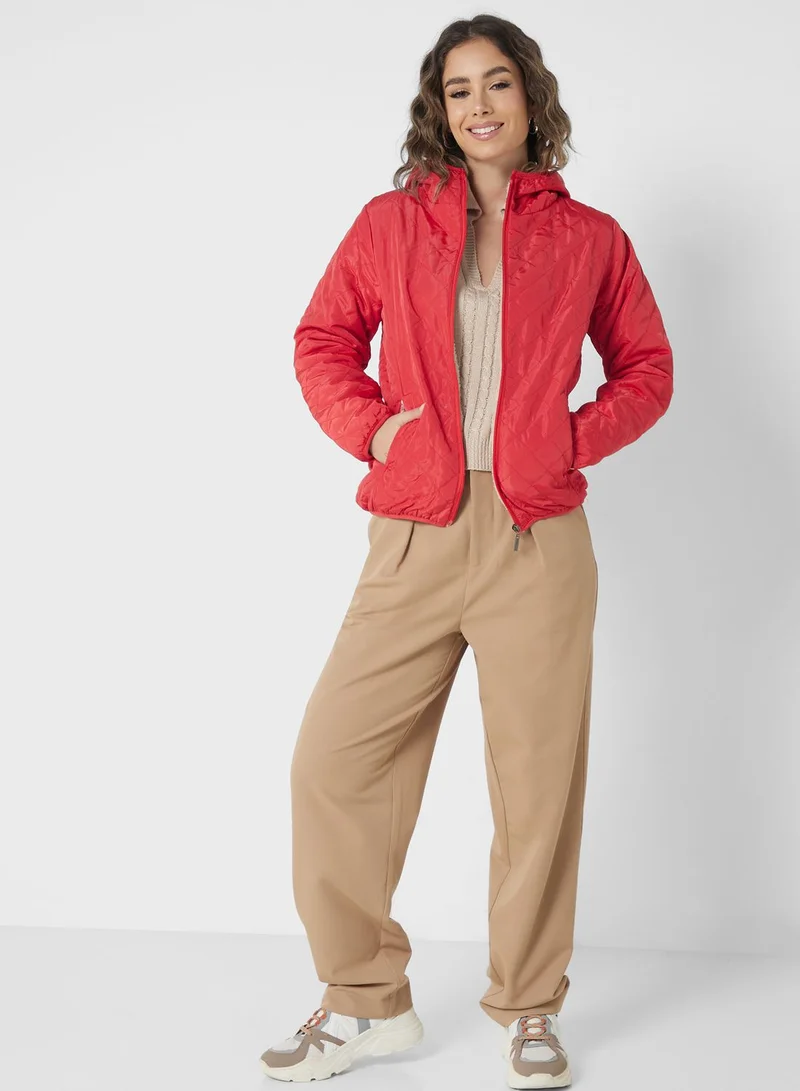 Ginger Quilted Jacket With Zipper