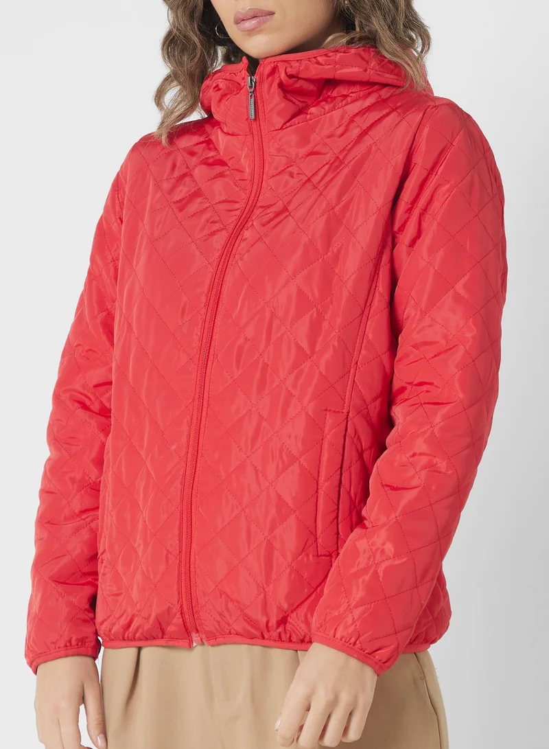 Ginger Quilted Jacket With Zipper