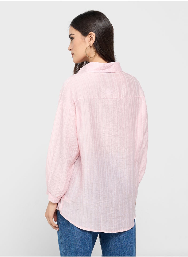 ELLA Button Down Sheer Shirt  - Image 2