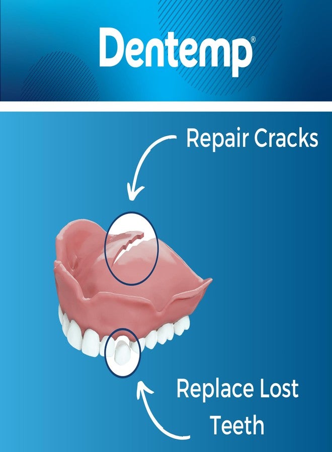 Dentemp Repair Kit - Repair-It Advanced Formula Denture Repair Kit (Pack of 2) - Repairs Broken Dentures, Mends Cracks and Replace Loose Teeth - Image 4