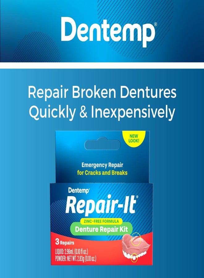 Dentemp Repair Kit - Repair-It Advanced Formula Denture Repair Kit (Pack of 2) - Repairs Broken Dentures, Mends Cracks and Replace Loose Teeth - Image 3