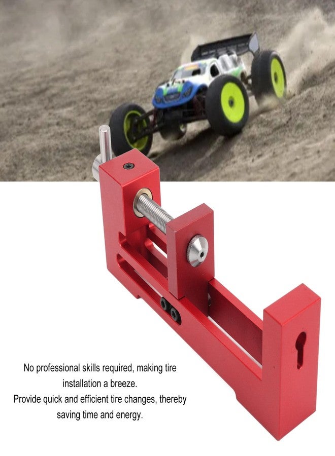 WGFOIP Aluminium Alloy 4 Wheel Drive Tire Installer, RC Mini Car Wheel Loader Tool for Easy Tire Fitting and Replacement (Red) - Image 5