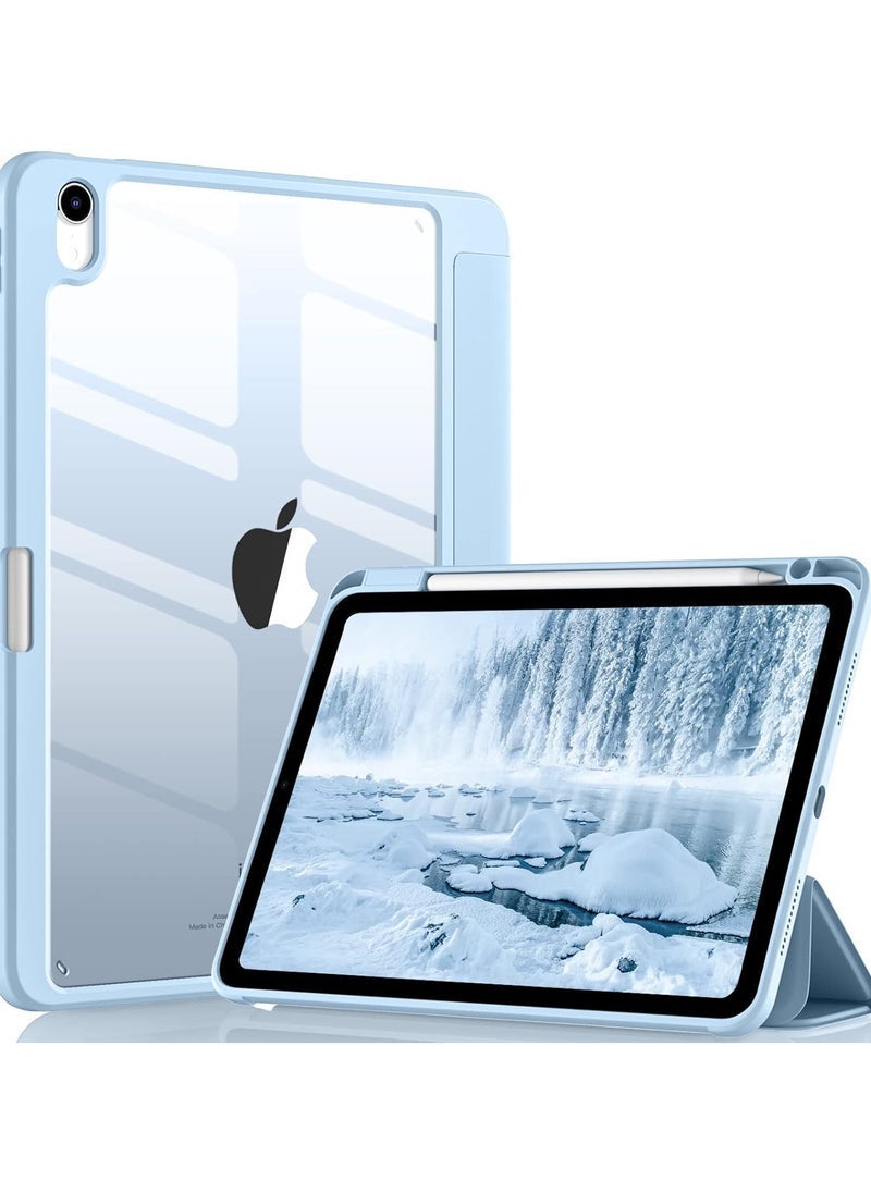 JAJEEK iPad Air 11 Inch Case (M2, 2024) – Slim Protective Cover with Clear Back and Pencil Holder, Compatible with iPad Air 6th/5th/4th Gen (2024/2022/2020), 11/10.9 Inch – Sky Blue - Image 1