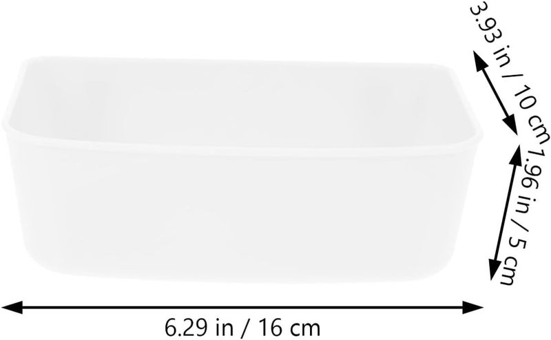 3pcs Parrot Food Feeder Bowls Plastic Bird Food Box with Water Dish Medium Size White Pink Blue for Bird Cage Feeding Supplies - Image 2