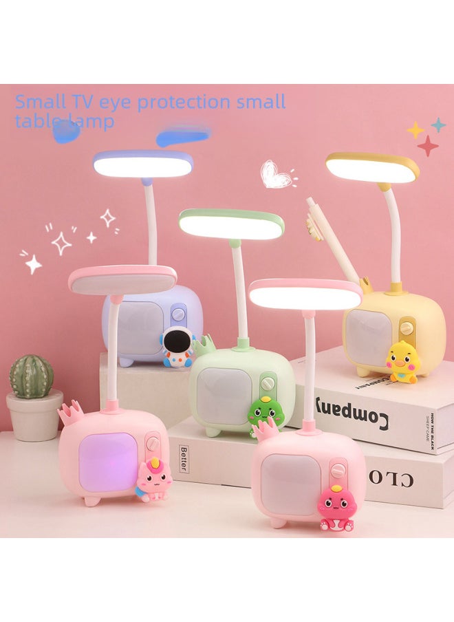 Generic - Adorable Student Desk Lamp LED Eye Protection Reading Writing Light For Dormitory Bedside Small Night Light Charging And Plugging-Color:Small Dinosaur Green Distribution USB Charging Cable-Dimensions:9.5*6.3*22.5 - Image 1