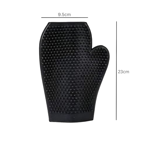 FARMER KING MAT Farmer King Pet Washing Rubber Massage Hand Shaped Bath Glove for Dog, Cow, Buffalo, Bull, Horse Bath Glove Pack of 1 Pc (Black) - Image 4