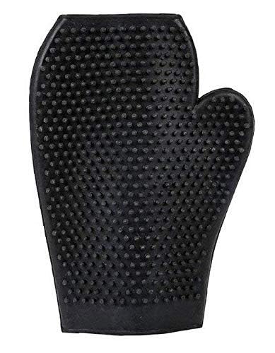 FARMER KING MAT Farmer King Pet Washing Rubber Massage Hand Shaped Bath Glove for Dog, Cow, Buffalo, Bull, Horse Bath Glove Pack of 1 Pc (Black) - Image 1